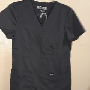 Grey's Anatomy Dark Gray Scrub Top